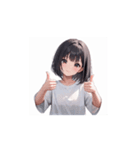 ふんわり癒しガールの毎日スタンプ（個別スタンプ：3）