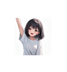 ふんわり癒しガールの毎日スタンプ（個別スタンプ：4）