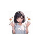 ふんわり癒しガールの毎日スタンプ（個別スタンプ：5）