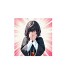 かっこかわいい黒和服女子スタンプ002（個別スタンプ：9）