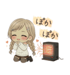 学生ガール♡冬と年末年始も使える！（個別スタンプ：3）