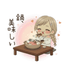 学生ガール♡冬と年末年始も使える！（個別スタンプ：6）