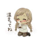 学生ガール♡冬と年末年始も使える！（個別スタンプ：7）