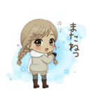 学生ガール♡冬と年末年始も使える！（個別スタンプ：11）
