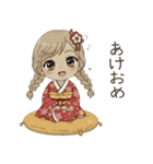 学生ガール♡冬と年末年始も使える！（個別スタンプ：18）