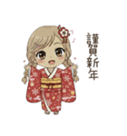 学生ガール♡冬と年末年始も使える！（個別スタンプ：21）