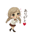 学生ガール♡冬と年末年始も使える！（個別スタンプ：28）