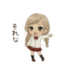 学生ガール♡冬と年末年始も使える！（個別スタンプ：32）