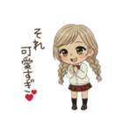 学生ガール♡冬と年末年始も使える！（個別スタンプ：33）