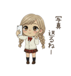学生ガール♡冬と年末年始も使える！（個別スタンプ：35）