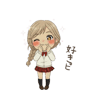 学生ガール♡冬と年末年始も使える！（個別スタンプ：36）