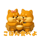 ずっと使える♡箱から双子の柴犬（個別スタンプ：4）