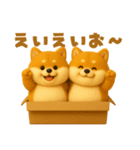 ずっと使える♡箱から双子の柴犬（個別スタンプ：9）