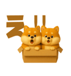 ずっと使える♡箱から双子の柴犬（個別スタンプ：12）