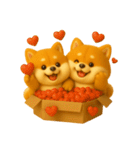 ずっと使える♡箱から双子の柴犬（個別スタンプ：40）