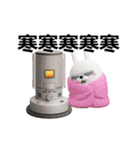 動く 3D擦れうさぎ（冬）（個別スタンプ：5）