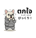 フレンチブルドックのタイ語と日本語会話（個別スタンプ：25）