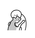 動く！ハスキーと飼い主（個別スタンプ：1）