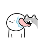 動く！ハスキーと飼い主（個別スタンプ：12）