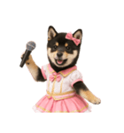 アイドルになった黒柴の赤ちゃん（個別スタンプ：36）