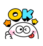 白くて丸いモンスター♡あいづち（個別スタンプ：3）