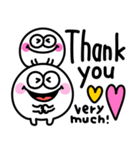 白くて丸いモンスター♡あいづち（個別スタンプ：14）