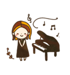 ピアノレッスン用♩挨拶スタンプセット（個別スタンプ：40）