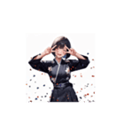 クール和装ガールのリアクションスタンプ02（個別スタンプ：1）