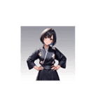 クール和装ガールのリアクションスタンプ02（個別スタンプ：9）