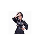 クール和装ガールのリアクションスタンプ02（個別スタンプ：12）