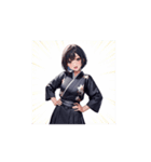 クール和装ガールのリアクションスタンプ02（個別スタンプ：15）