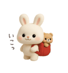 わがままうさぎとおっとりクマ（個別スタンプ：24）