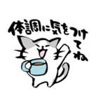 ねこねこ【冬～春】筆文字（個別スタンプ：14）