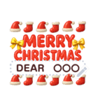 ぷっくり文字フレーム♥クリスマスやお正月（個別スタンプ：1）