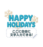 ぷっくり文字フレーム♥クリスマスやお正月（個別スタンプ：5）