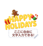 ぷっくり文字フレーム♥クリスマスやお正月（個別スタンプ：6）