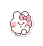 シール風うしゃぎ！！2ピンク（個別スタンプ：7）