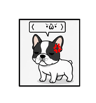 白黒フレンチブルドッグ毎日使えるスタンプ（個別スタンプ：7）