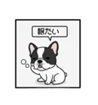 白黒フレンチブルドッグ毎日使えるスタンプ（個別スタンプ：8）