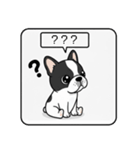白黒フレンチブルドッグ毎日使えるスタンプ（個別スタンプ：16）