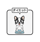 白黒フレンチブルドッグ毎日使えるスタンプ（個別スタンプ：30）