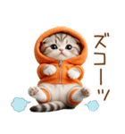 飛び出す スコティッシュ猫 可愛いみかん服（個別スタンプ：10）