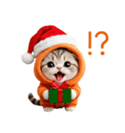 飛び出す スコティッシュ猫 可愛いみかん服（個別スタンプ：11）