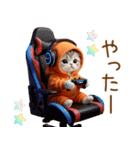 飛び出す スコティッシュ猫 可愛いみかん服（個別スタンプ：13）