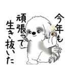 飛び出すB＆Wシーズー犬 2025 「冬・年末2」（個別スタンプ：18）