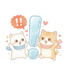 ずっと使える♡やさしい白猫トラ猫 冬（個別スタンプ：25）