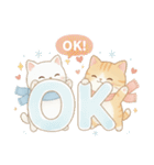 ずっと使える♡やさしい白猫トラ猫 冬（個別スタンプ：27）