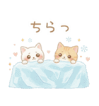 ずっと使える♡やさしい白猫トラ猫 冬（個別スタンプ：29）