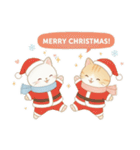 ずっと使える♡やさしい白猫トラ猫 冬（個別スタンプ：32）