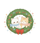 ずっと使える♡やさしい白猫トラ猫 冬（個別スタンプ：34）
